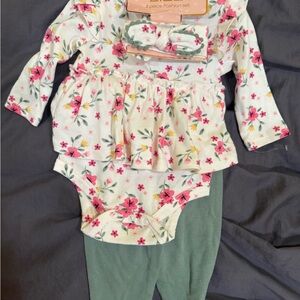 Floral Kids Matching Set with Headband